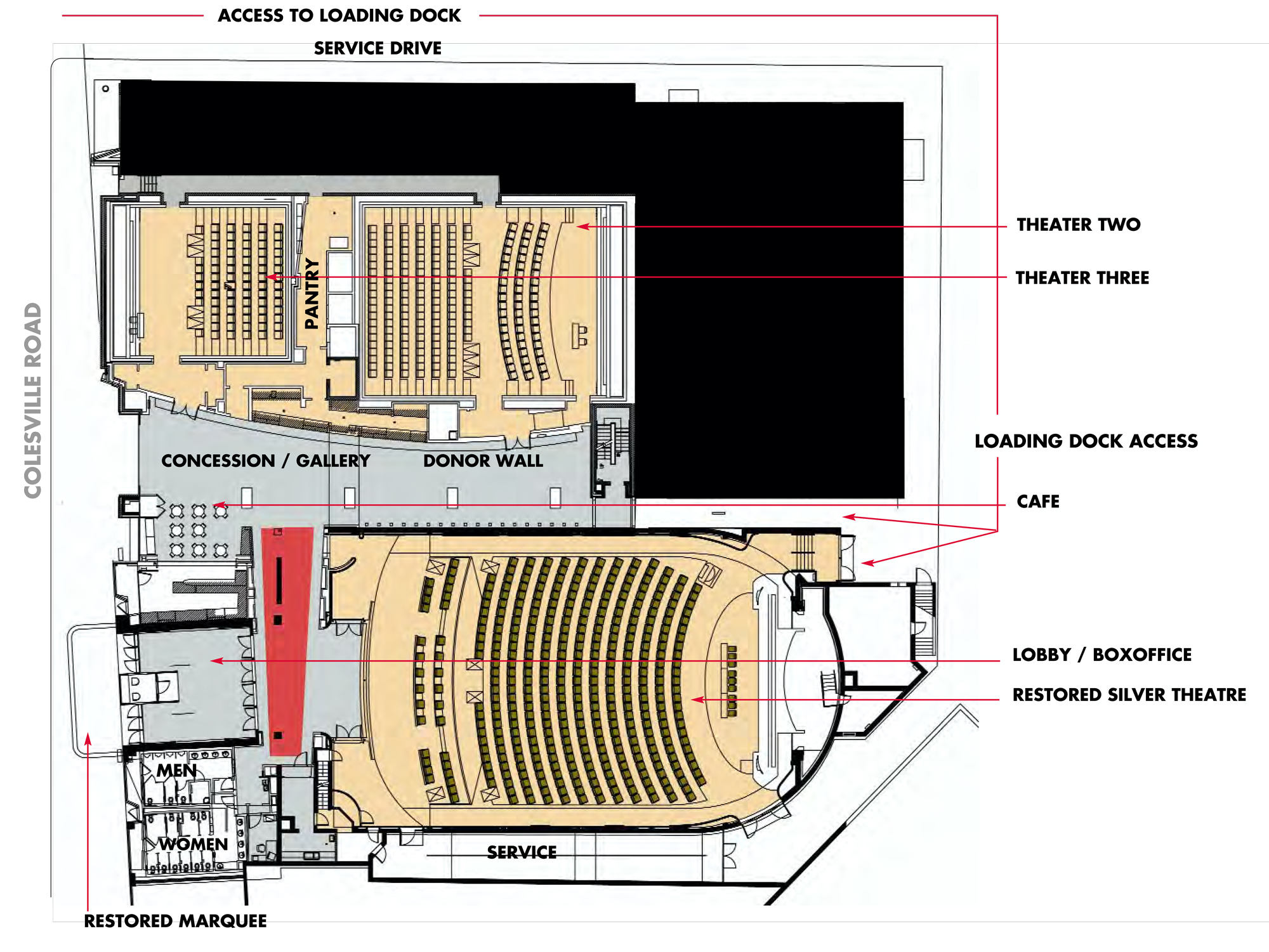 THEATERS: Floor Plan | AFI Silver Theatre and Cultural Center