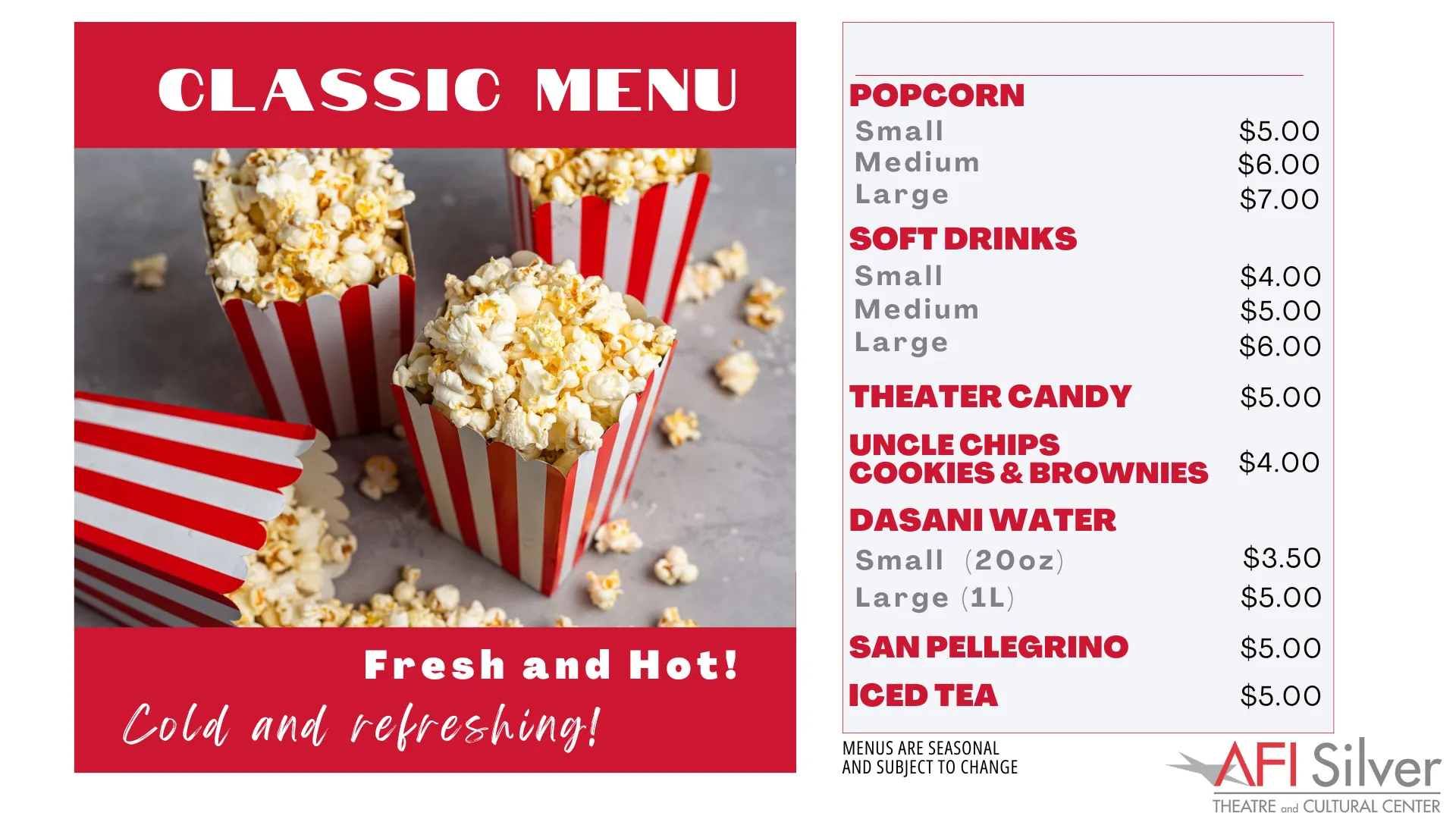 Classics Menu Cafe & Con